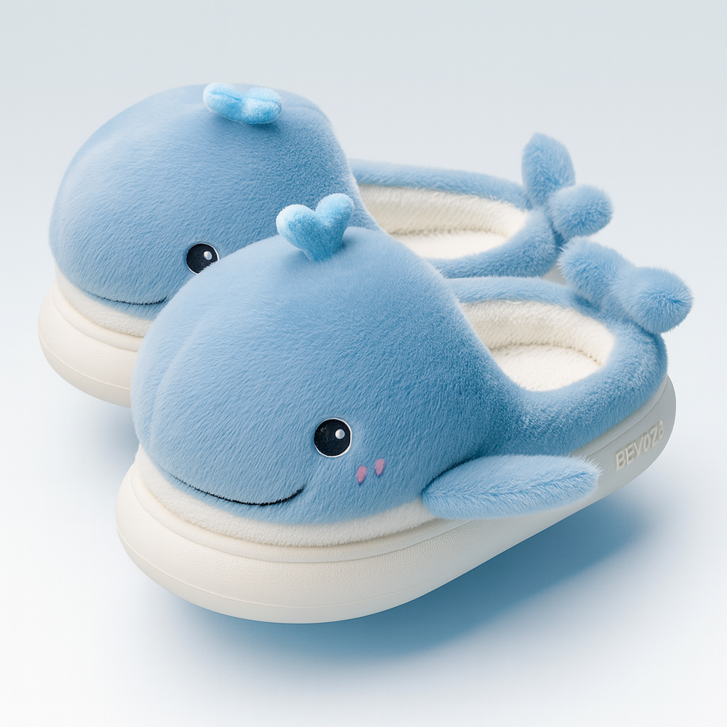 Whale Cozy Slippers